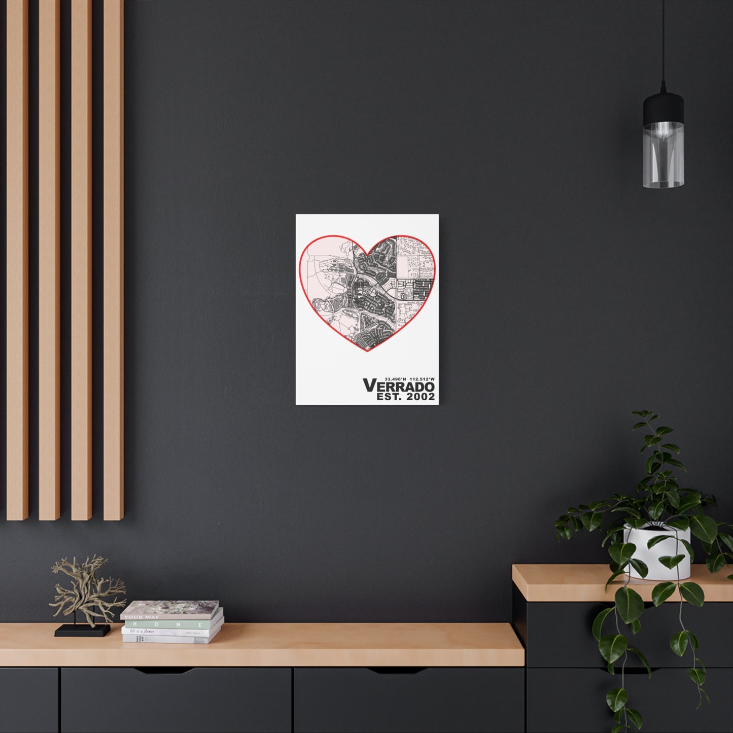 Heart of Verrado — Canvas Map Print