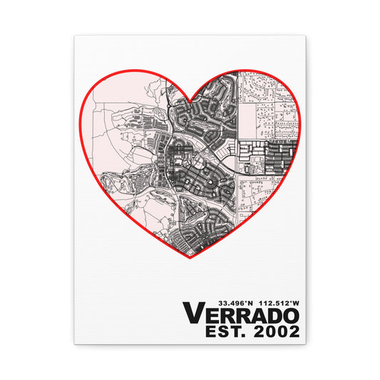 Heart of Verrado — Canvas Map Print