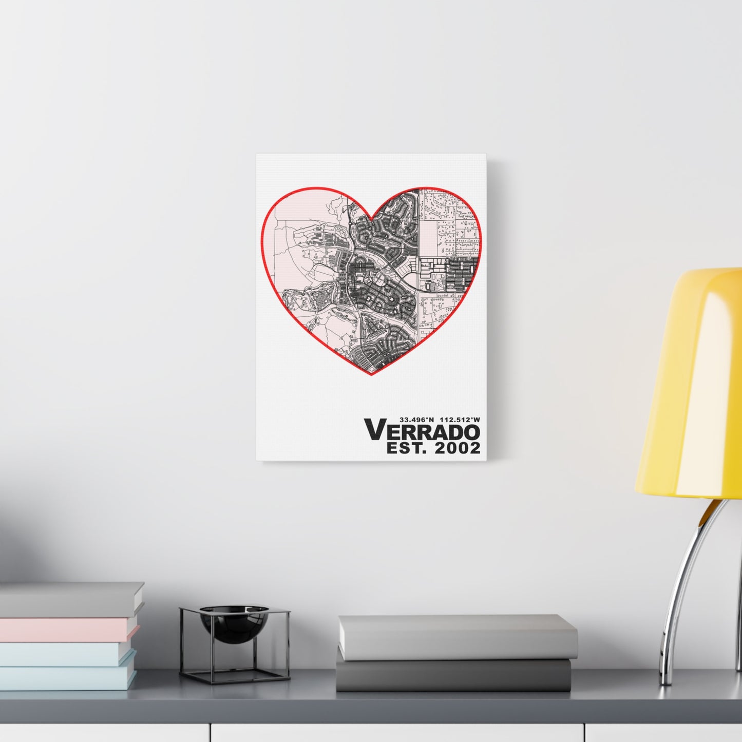 Heart of Verrado — Canvas Map Print