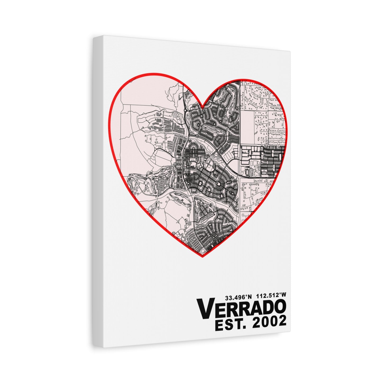 Heart of Verrado — Canvas Map Print